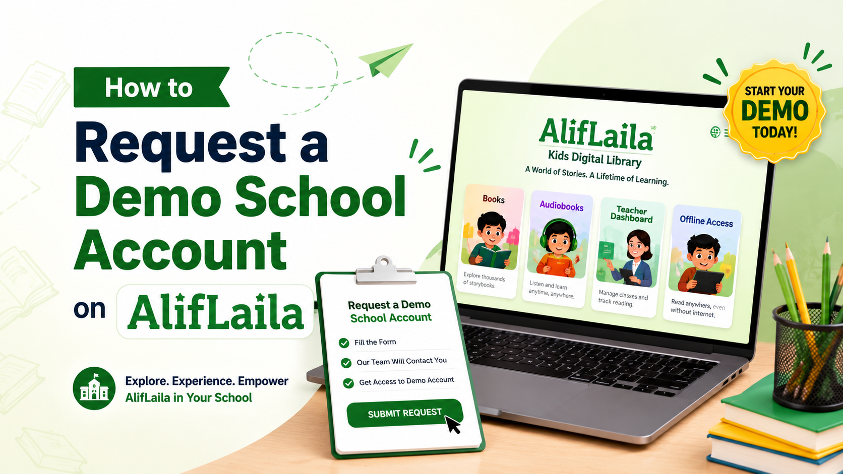 How to Request a Demo School Account on AlifLaila