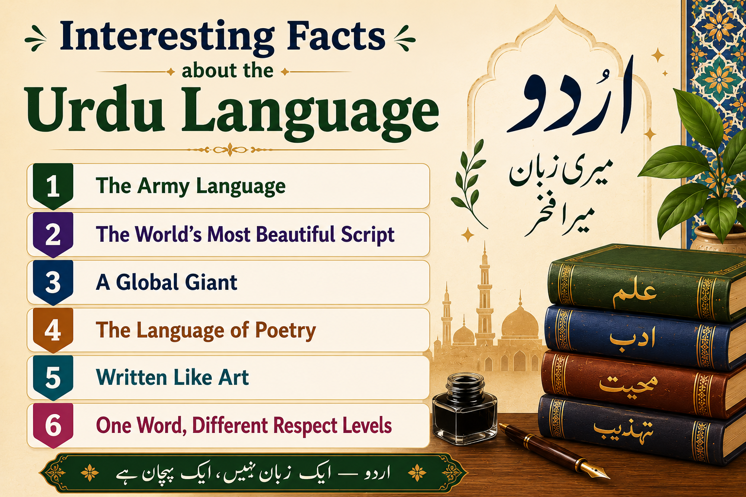 Interesting facts about the Urdu language